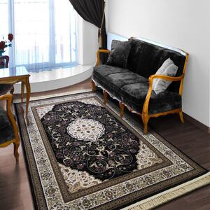 Minőségi vintage szőnyeg, fekete Szélesség: 200 cm | Hossz: 290 cm