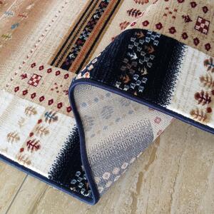 Modern és minőségi szőnyeg kék színű, geometriai mintákkal Szélesség: 160 cm | Hossz: 220 cm