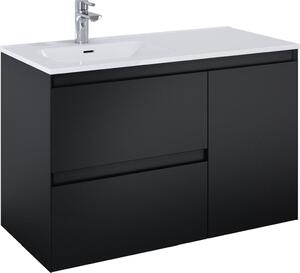 Elita Split szekrény 100x45.8x63.5 cm Függesztett, mosdó alatti fekete 168151
