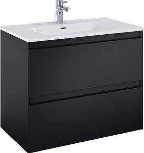 Elita Split szekrény 80x45.8x63.5 cm Függesztett, mosdó alatti fekete 168147