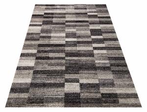 Modern szürkésbarna szőnyeg téglalapokkal Szélesség: 120 cm | Hossz: 170 cm