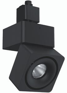 Viokef Moris mennyezeti LED spot lámpa, 7,8x14,15 cm, fekete, 3 fázisú sínadapterrel
