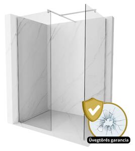HD Arlo Kombi Walk-In zuhanyfal, 80x80 cm, 8 mm vastag vízlepergető biztonsági üveggel, 200 cm magas, króm profillal és távtartóval