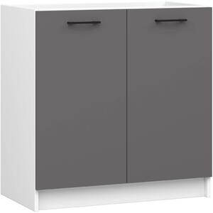 AKORD Oliwia Mosogatószekrény Laminált Fehér-Szürke Matt 80cm