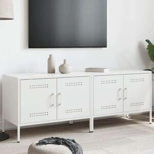 VidaXL Fém TV-szekrény Szett - 2 db - Fehér - 68x39x50,5 cm