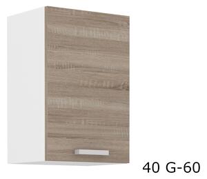 SOPHIA 40 G-60 felső konyhaszekrény, 40x60x31, fehér/tölgy sonoma trufel