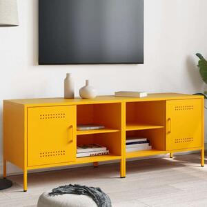 VidaXL Acél TV-szekrény - Mustársárga - 2 db - 68x39x50,5cm