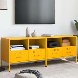 VidaXL Fém TV-szekrény - 2 db - Mustársárga - 68x39x50,5cm