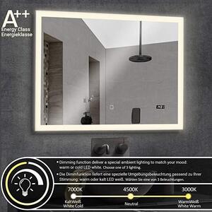 AQUAMARIN Fürdőszobatükör LED SP04 100 x 80 cm 20 W