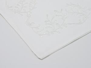 Dekoratív párnahuzat LEAFY LACE 40x40 cm, fehér