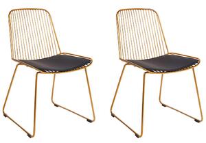 Aranyszínű fém szék kétdarabos szettben PENSACOLA