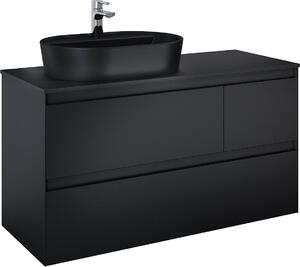 Elita Split szekrény 120x45.8x63.5 cm Függesztett, mosdó alatti fekete 168175