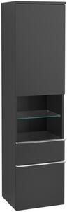 Villeroy & Boch Venticello szekrény 40.4x37.2x154.6 cm oldalt függő fekete A95211PD