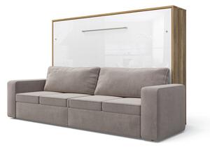 Invent vízszintes lehajtható szekrényágy kanapéval 160 cm