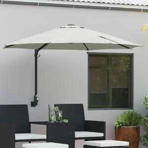 Falra Szerelhető Kert Napernyő LED-ekkel Bézs 248 cm