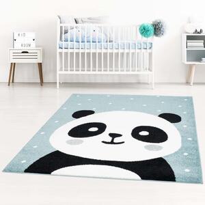 Imádnivaló Panda kék gyerekszőnyeg fiúknak Szélesség: 120 cm | Hossz: 160 cm