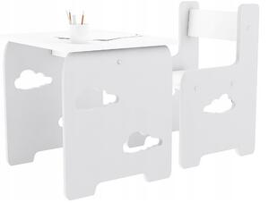 Design gyermek asztal és szék WoodCloud Szín: fehér