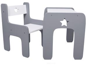 Design gyermek asztal és szék WoodStar Szín: szürke