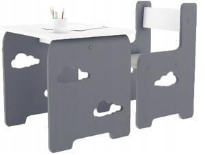 Design gyermek asztal és szék WoodCloud Szín: szürke