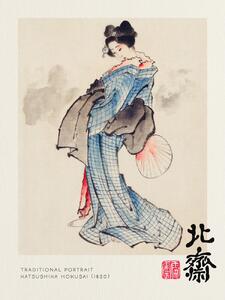 Reprodukció Traditional Portrait - Katsushika Hokusai, (30 x 40 cm)