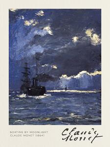 Festmény reprodukció Boating by Moonlight - Claude Monet, (30 x 40 cm)