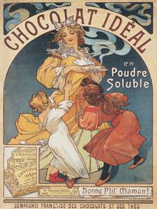 Festmény reprodukció Chocolat Ideal Chocolate Advert (Vintage Art Nouveau) - Alfons Mucha, (30 x 40 cm)