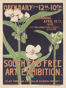 Reprodukció South End Art Exhibition (Floral Vintage), (30 x 40 cm)