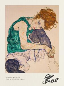 Festmény reprodukció Seated Woman - Egon Schiele, (30 x 40 cm)