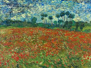 Festmény reprodukció Poppy Fields - Vincent van Gogh, (40 x 30 cm)