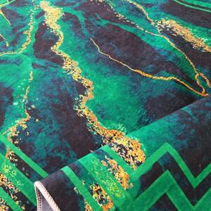 Zöld, mintás csúszásgátló szőnyeg Szélesség: 60 cm | Hossz: 100 cm