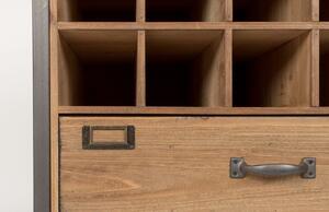 White Label Természetes fából készült boros szekrény WLL EDGAR