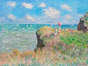 Festmény reprodukció Cliff Walk at Pourville - Claude Monet, (40 x 30 cm)