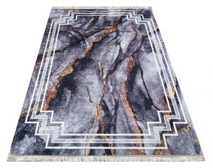 Sötétszürke csúszásgátló mintás szőnyeg Szélesség: 60 cm | Hossz: 100 cm