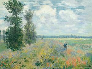 Reprodukció Poppy Fields near Argenteuil - Claude Monet, (40 x 30 cm)