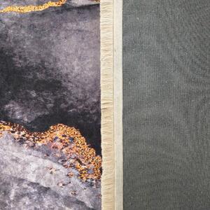 Sötétszürke csúszásgátló mintás szőnyeg Szélesség: 80 cm | Hossz: 150 cm