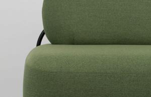 White Label Zöld szövet kétüléses kanapé WLL POLLY 125 cm