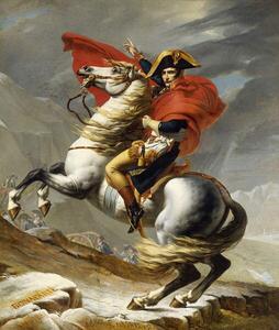 David, Jacques Louis - Reprodukció Napoleon Crossing the Alps on 20th May 1800, (35 x 40 cm)