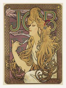 Festmény reprodukció Job, Cigarette Paper Advert (Vintage Art Nouveau) - Alfons / Alphonse Mucha, (30 x 40 cm)