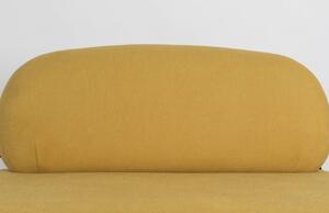 White Label Sárga szövet kétüléses kanapé WLL POLLY 125 cm
