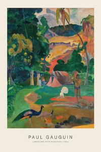 Reprodukció Landscape with Peacocks (Special Edition) - Paul Gauguin, (26.7 x 40 cm)