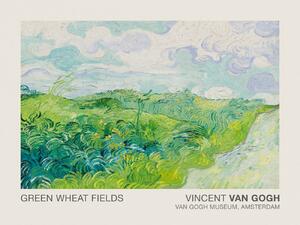 Festmény reprodukció Green Wheat Fields (Museum Vintage Lush Landscape) - Vincent van Gogh, (40 x 30 cm)