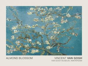 Festmény reprodukció Almond Blossom (Museum Vintage Blue Floral) - Vincent van Gogh, (40 x 30 cm)