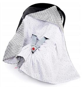 Minky Baby autósülés takaró kapucnival Szín: szürke-csillagok