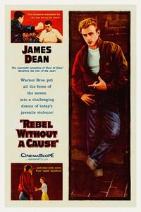 Reprodukció Rebel without a cause, Ft. James Dean (Vintage Cinema / Retro Movie Theatre Poster / Iconic Film Advert), (26.7 x 40 cm)