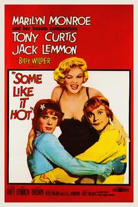 Festmény reprodukció Some Like it Hot, Ft. Marilyn Monroe (Vintage Cinema / Retro Movie Theatre Poster / Iconic Film Advert), (26.7 x 40 cm)