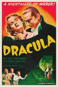 Reprodukció Dracula (Vintage Cinema / Retro Movie Theatre Poster / Horror & Sci-Fi), (26.7 x 40 cm)