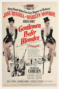 Festmény reprodukció Gentlemen Prefer Blondes / Marilyn Monroe (Retro Movie), (26.7 x 40 cm)