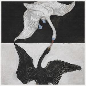 Festmény reprodukció The Swan No.1 (Black & White) - Hilma af Klint, (40 x 40 cm)