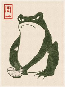 Festmény reprodukció Japanese Grumpy Toad (Frog Print 3) - Matsumoto Hoji, (30 x 40 cm)