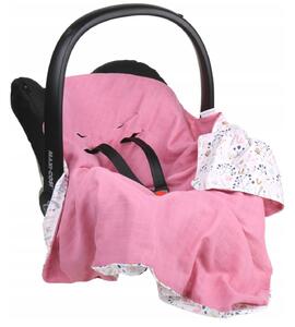 Muszlin takaró autósüléshez Baby 80x80 Szín: rózsaszín